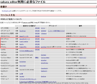 「サクラエディタ」の拡張ツールの一覧サイト