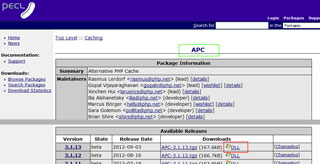 PECLの「APC」の「DLL」ダウンロード