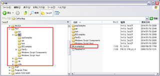 Perlインストールの「example.pl」プログラムで確認