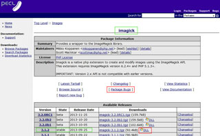 PECLの「ImageMagick」の「DLL」ダウンロード